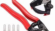 weideer Bike Cable Cutter Heavy Duty Stainless Steel Wire Rope Cutter Up to 5/32" Aircraft Steel Wire Cutter with 8Pcs Bike Cable Cap End Tips for Bicycle Housing Fencing DIY Projects