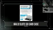 BLUECRAFT SD Card Case (Max.9 Slots, 1 SD + 8 microSD) Mermory Card Storage Holder Slim Aluminum Anti-Static (Max 9 Slots [1 SD + 8 microSD], Black)