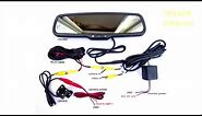 Car Rearview Mirror 4.3" LCD Monitor & Rear View Camera Unboxing Wiring Diagram Test and installing