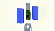 EASTBULL 2GB Flash Drive 100 Bulk USB 2.0 Fast Speed Flash Drives Pack Swivel USB Drives Pack (Blue)