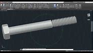 Autocad 3D, how to drawing bolt