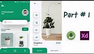 Plant App UI Part 1 in Android Studio 2021 || Adobe XD ||