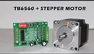 How to run stepper motor using TB6560 stepper driver