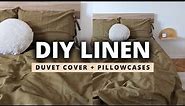 DIY Linen Duvet Cover + Pillowcases