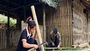 How to make beautiful bamboo shelves, building a life together in nature
