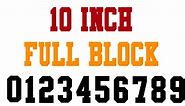 10 Inch Full Block Number Stencils (100 Sheet Packs)