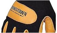 Youngstown Gloves FR Mechanics Hybrid Kevlar Lined Work Glove for Men - Flame, Cut, Puncture Resistant, Arc Rated - Black/Tan, 3X-Large
