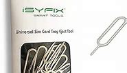 Sim Card Tray Pin Eject Removal Tool Needle Opener Ejector 10X Pack by iSYFIX for All iPhone, Apple iPad, HTC, Samsung Galaxy, and Most Smartphone Brands