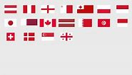 Red and White Flags - Flag Quiz Game - Seterra