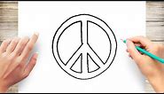 How to Draw a Peace Sign Step by Step for Beginner
