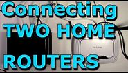 How To Connect Two Routers On One Home Network Using A Lan Cable Stock Router Netgear/TP-Link
