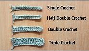 How to Crochet for Absolute Beginners :Basic Crochet Stitches(English Tutorial)