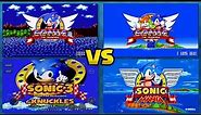 Sonic Mania vs Sonic 1, 2, 3, CD, & Knuckles ALL COMPARISONS