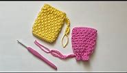 Crochet - Mini Drawstring Pouch - Drawstring AirPod Cover - Very Easy Pattern