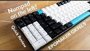 Left Numpad Keyboard? Epomaker GK96LS Southpaw | Quick Review & Sound Test | Gateron Yellow Switches