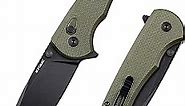 Folding Knife EDC Pocket Knife: Button Lock 14C28N Blade Lightweight G10 Handle Camping Knives-Outdoor Hiking for Men SX602