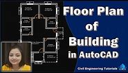 How to draw a Floor Plan of a Building in AutoCAD || Building #2