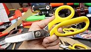 Chomp! Klein Tools Single-serrated Blade Blunt-nose Scissors: Make short work of heavy duty cutting!