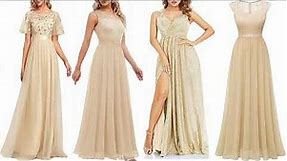 Top 30 For champagne maxi dress bridesmaid Ideas 2023 in Women's Fashion Clothing