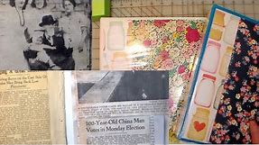 How to preserve old newspaper clippings scrapbook idea