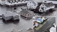 Windy winter storm floods coastal New Hampshire for second time this year, drone footage shows