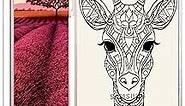 Case Compatible for Samsung Galaxy S23 Plus + Cute Clear for Women Girly Designer Girls, Transparent Phone Case Design Compatible with Samsung Galaxy S23 Plus + (Lovely Giraffe Line Art)