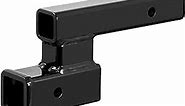 CURT 45798 Trailer Hitch Adapter, 2-Inch Receiver, 4-in Drop or Rise, 7,500 lbs , black