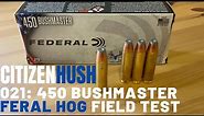 What Does 450 Bushmaster Do to a Feral Hog?