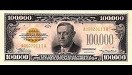 100000 dollar bill Series 1934 Gold certificates.mp4