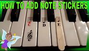 HOW TO ADD NOTE STICKERS TO YOUR 61 KEY KEYBOARD RJ761 ROCKJAM