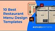 10 Best Restaurant Menu Design Templates