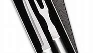 Rada Cutlery Knife 2-Piece Carving Set with Stainless Steel Blades with Brushed Aluminum, 11 Inches, Silver Handle