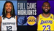 GRIZZLIES at LAKERS | FULL GAME HIGHLIGHTS | January 5, 2024