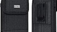 Rugged Nylon Belt Clip Holster Pouch Carrying Case Holder for Motorola Droid Turbo Verizon (XL Size Pouch Fits Motorola Droid Turbo with Otterbox Case On/Armor Case/Extended Battery Case On)