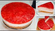 Strawberry CheeseCake Recipe by Panjwani food secrets | no bake, no gelatin | Strawberry Cheesecake