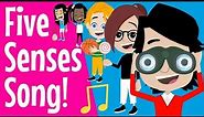 The 5 Senses | Five Senses Song - Heads Shoulders Knees And Toes! | Science Song for Children