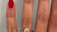 Myra & Iva - Elegant Yellow Gold Oval Diamond Wedding Ring Set with Vintage Flare