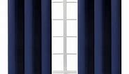 BGment Blackout Curtains for Bedroom - Grommet Thermal Insulated Room Darkening Curtains for Living Room, Set of 2 Panels (42 x 63 Inch, Navy Blue)