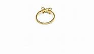 14K Yellow Gold Bow Design Ring, Size 7