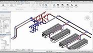 revit chilled water pump room design (chiller and pump placement and piping connections in revit)