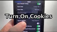Safari for iPhone: How to Enable Cookies (iOS 15)