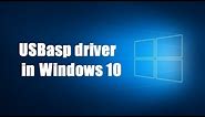 How to install USBasp driver in Windows 10