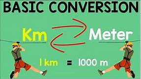 Converting Meter to Kilometer and Kilometer to Meter | Animation