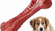 Dog Toys for Aggressive Chewers, Beef Flavor Indestructible Dog Chew Toys for Large/Medium/Small Dogs, Tough Dog Toy, Dog Bones Made with Rubber