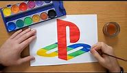 How to draw the PlayStation logo - Sony PlayStation