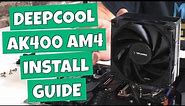 How To Install Deepcool AK400 CPU Cooler AMD AM4 Processors