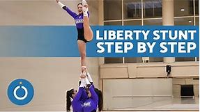 HOW TO do a LIBERTY in SPORTS CHEERLEADING? 🗽 Basic Cheerleading Stunts