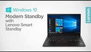 Windows 10 Modern Standby with Lenovo Smart Standby