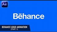 Behance Logo Animation in Adobe After Effects Tutorial Series [ Part1 ].