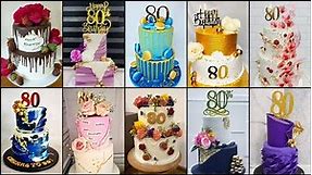 Elegant 80th Birthday Cake Ideas 2023/Two Tier Cake/80th birthday cake Ideas Picture/Cake Design
